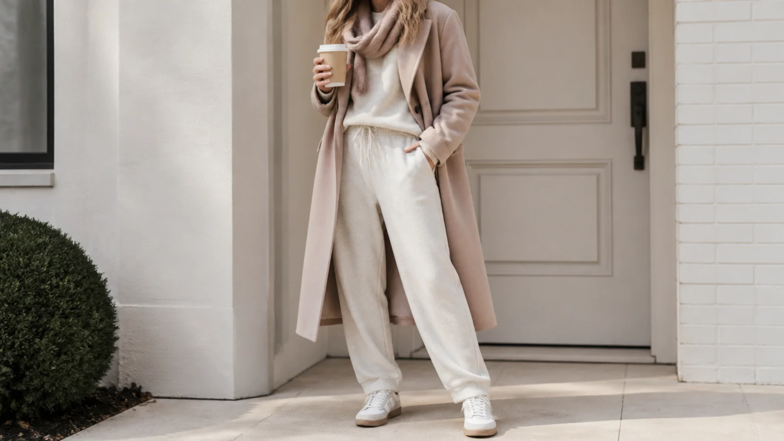 How to layer sweatpants for 50-65F transitional weather